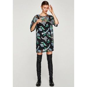 Zara embroidered dress